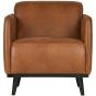 Fauteuil Statement Met Arm Eco Leer Cognac