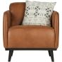 Fauteuil Statement Met Arm Eco Leer Cognac