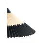Pleated hanglamp Ø45x17 cm - zwart/naturel