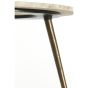 Zeca bijzettafel Ø59x41 cm - taupe marmer+antiek brons