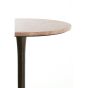 Dolin bijzettafel Ø48x53 cm - rood travertin/donkerbruin