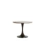 Dolin bijzettafel Ø59x44 cm - rood travertin/donkerbruin