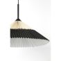 Pleated hanglamp Ø60x23 cm - zwart/naturel