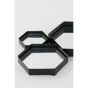 Cinci spiegel 98x3,5x57,5 cm - zeshoek mat zwart