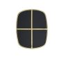 Labro spiegel 40x1,5x50 cm - helder glas+goud