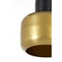 Chania hanglamp Ø20x33 cm - mat zwart-antiek brons