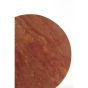 Dolin bijzettafel Ø48x53 cm - rood travertin/donkerbruin