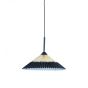 Pleated hanglamp Ø45x17 cm - zwart/naturel