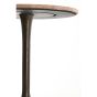 Dolin bijzettafel Ø48x53 cm - rood travertin/donkerbruin