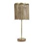 Gularo tafellamp Ø30x78 cm - hout donkerbruin/antiek brons