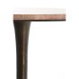 Dolin bijzettafel Ø48x53 cm - rood travertin/donkerbruin