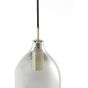 Lukaro hanglamp 3L 100x16,5x32 cm - antiek brons/glas smoke