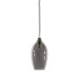 Lukaro hanglamp Ø16,5x32 cm - antiek brons/glas smoke