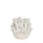 Kyral vaas deco Ø29x33 cm - keramiek crème/wit