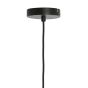 Pleated hanglamp Ø45x17 cm - zwart/naturel