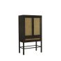 Nipos kast met lade 90x45x160 cm - mangohout donkerbruin