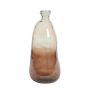 Lido vaas Ø22x51 cm - glas donkerbruin/zand