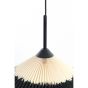 Pleated hanglamp Ø45x17 cm - zwart/naturel
