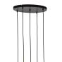 Lukaro hanglamp 5L Ø45x36 cm - antiek brons/glas smoke