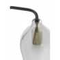 Lukaro wandlamp 28x20x65 cm - glas smoke+mat zwart