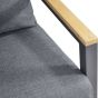 Donnan loungeset aluminium/bamboo grijs