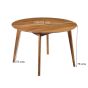 Elias eettafel mangohout rond 120 cm - showroommodel