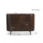 Noor dressoir 115 cm - hout/natuursteen