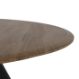  Eettafel Mimoso rond naturel/zwart Ø140 van het woonmerk Light & Living