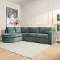 Alma 2,5-zitsbank divan rechts - groen