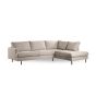 Norris 3-zits hoekbank rechts stof - beige