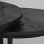 Salontafel Set Double zwart 70x70x45 Cm