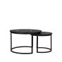 Salontafel Set Double zwart 70x70x45 Cm