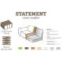 4-zits Bank Statement XL 372 cm Eco Leer