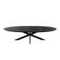 Eettafel Brandy ovaal 180 cm - zwart
