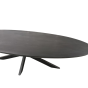 Eettafel Brandy ovaal 180 cm - zwart