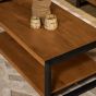Salontafel Boaz met onderblad - 110 cm - naturel