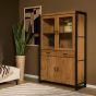 Vitrinekast Boaz - 115 cm - naturel