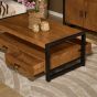 Rechthoekige salontafel Boaz met 4 lades - 120 cm - naturel