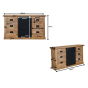 Nashville dressoir 160 cm - naturel
