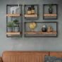 Woody metaal wandplank 30x65 cm - OUTLET B