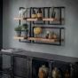 Woody metaal wandplank 30x65 cm - OUTLET B