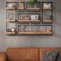 Woody metaal wandplank 30x100 cm