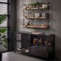 Woody metaal wandplank 30x100 cm