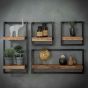 Woody metaal wandplank 65 cm - OUTLET B