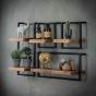 Woody metaal wandplank 65 cm - OUTLET B