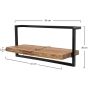 Woody metaal wandplank 65 cm - OUTLET B