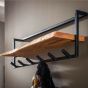 Woody kapstok metaal met plank en 6 haken - OUTLET B