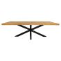 Rechthoekige eettafel Denver - 300 cm - naturel - Matrixpoot