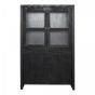 Vitrinekast Boaz - 115 cm - zwart