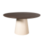 Eettafel Madison ø130 met kegelpoot - bruin/zand
